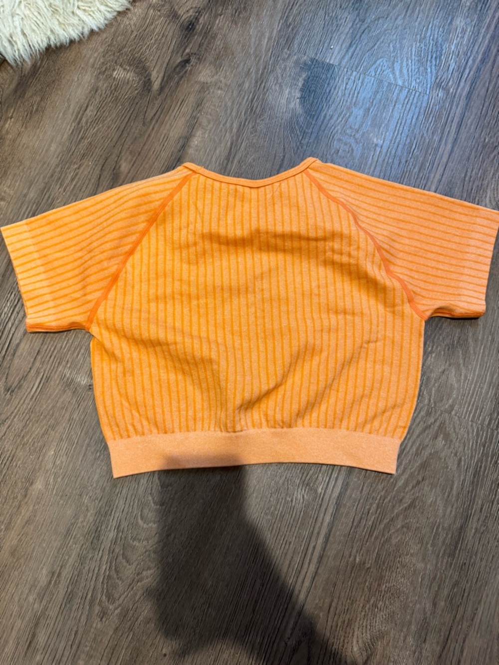 Bright Orange Ribbed Crop Top + Light Blue Ribbed Crop Top - Duo - Picture 4 of 7